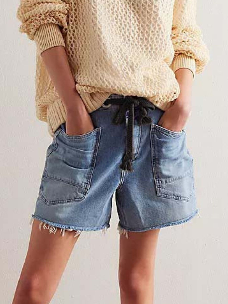 denim shorts in Dark Blue