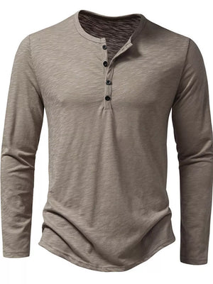 Men's Long Sleeve Henley T-shirt, view 18