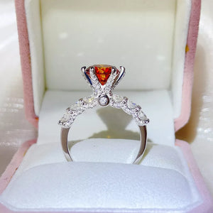 0.3 Carat Solitaire Moissanite 925 Silver Ring option 3