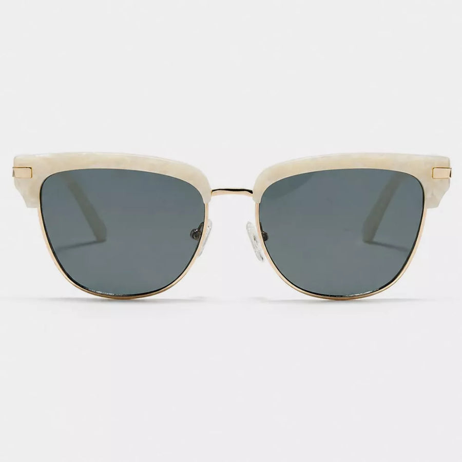 Classic Clubmaster Sunglasses With Gold Accents option 7