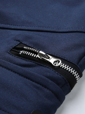 95%polyester,5%spandex Care instructions: Machine wash cold cargo shorts in dusty blue with regular silhouette