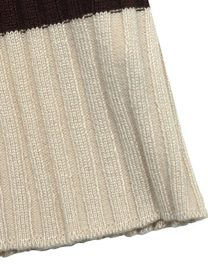 Striped Ribbed Knit Long Sleeve Sweater option 8