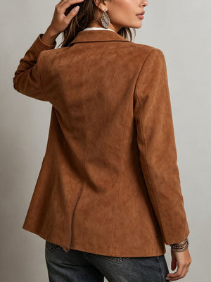 100% polyester Care instructions: Machine wash cold blazer in Terracotta with regular silhouette