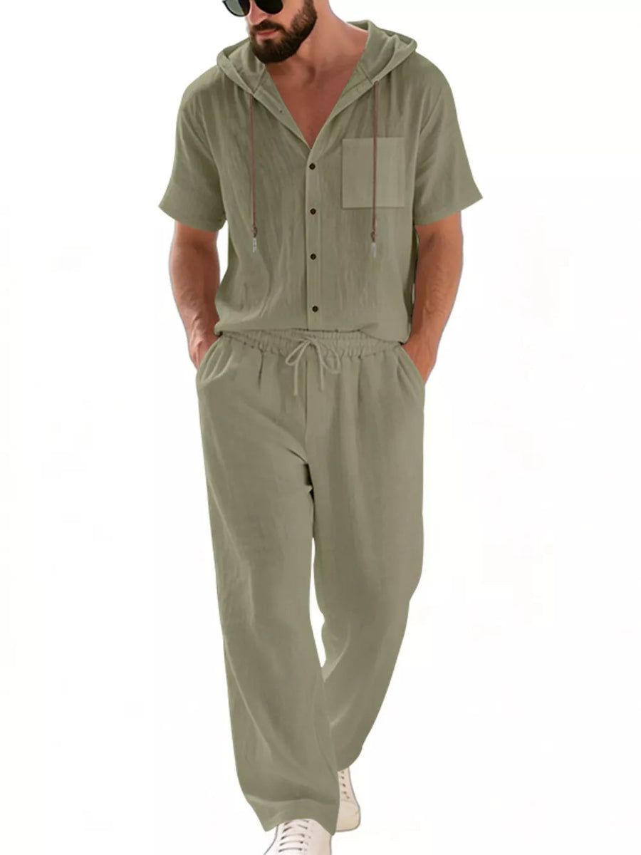 95%polyester, 5%spandex Care instructions: Machine wash cold lounge set in Gray/white with relaxed silhouette