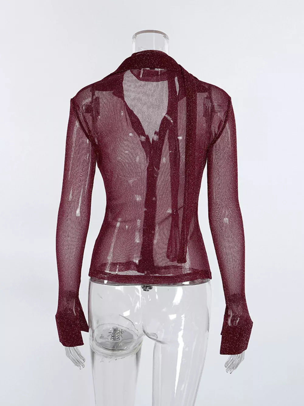 White slim button-down shirt with collared