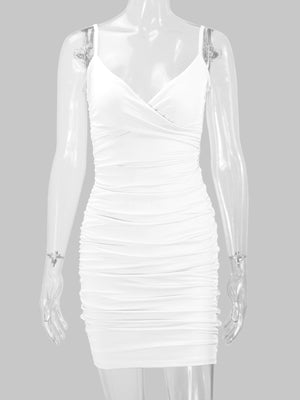 Polyester and spandex Care instructions: Hand wash cold bodycon dress in Red with fitted silhouette