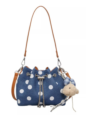 crossbody bag in white with adjustable strap and small