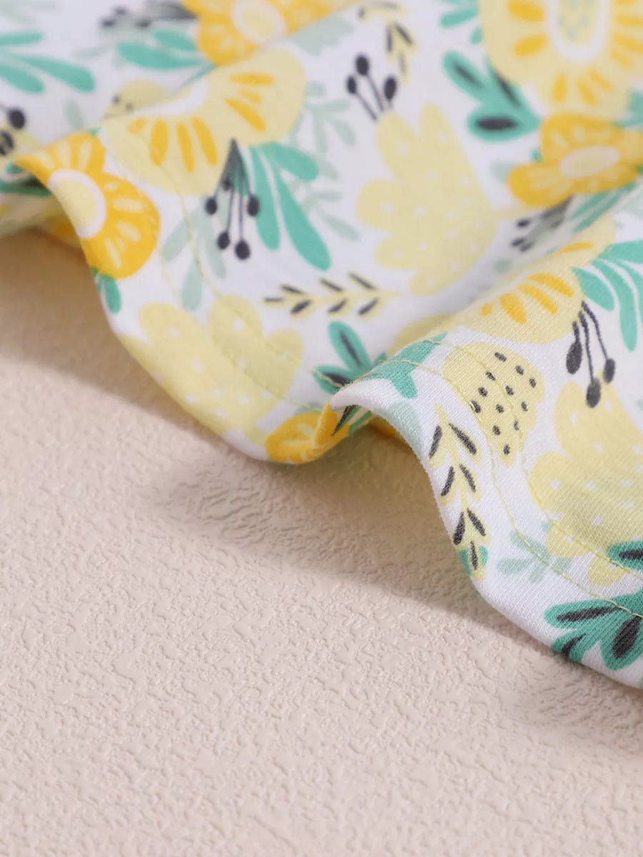 Children's Floral Print Spaghetti Strap Dress option 3
