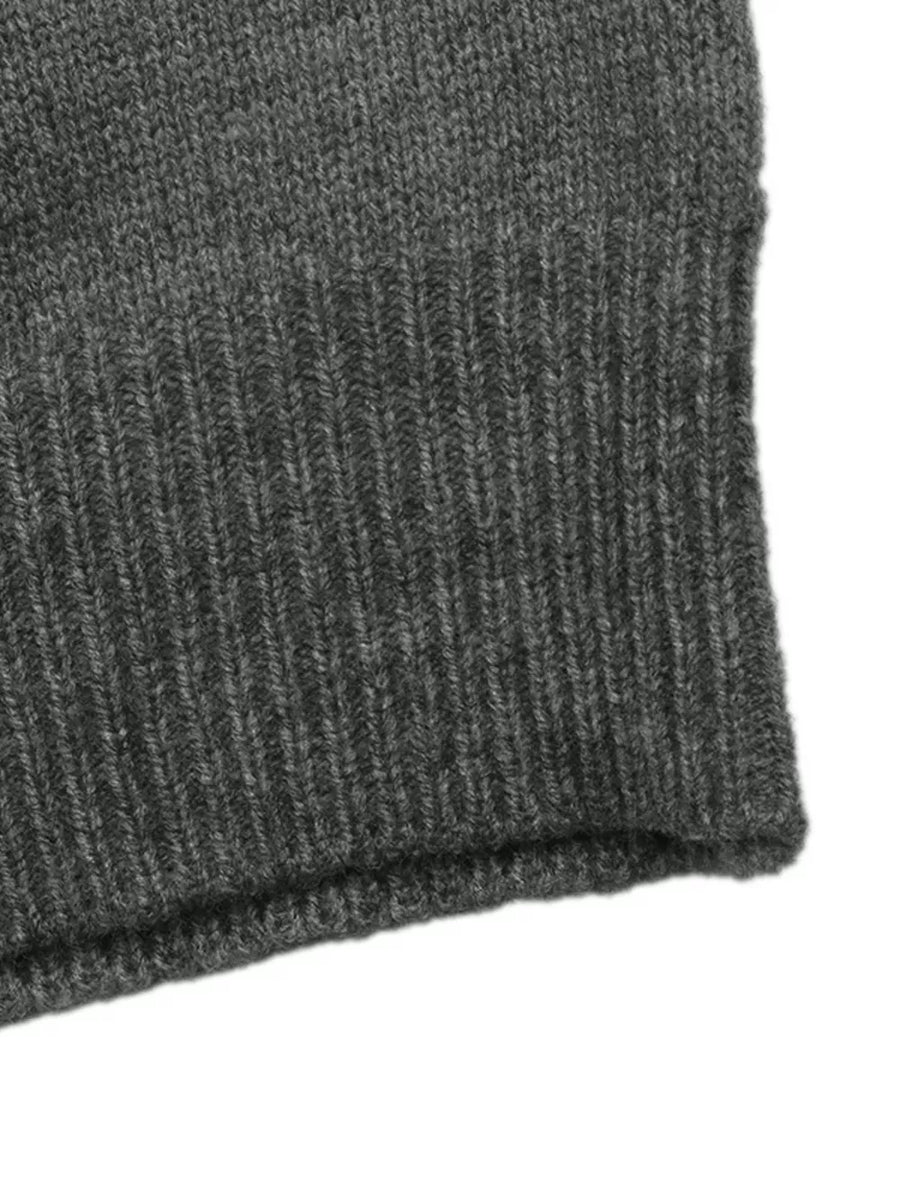 Off-shoulder Lace Trim Sweater in Dark Gray, view 13