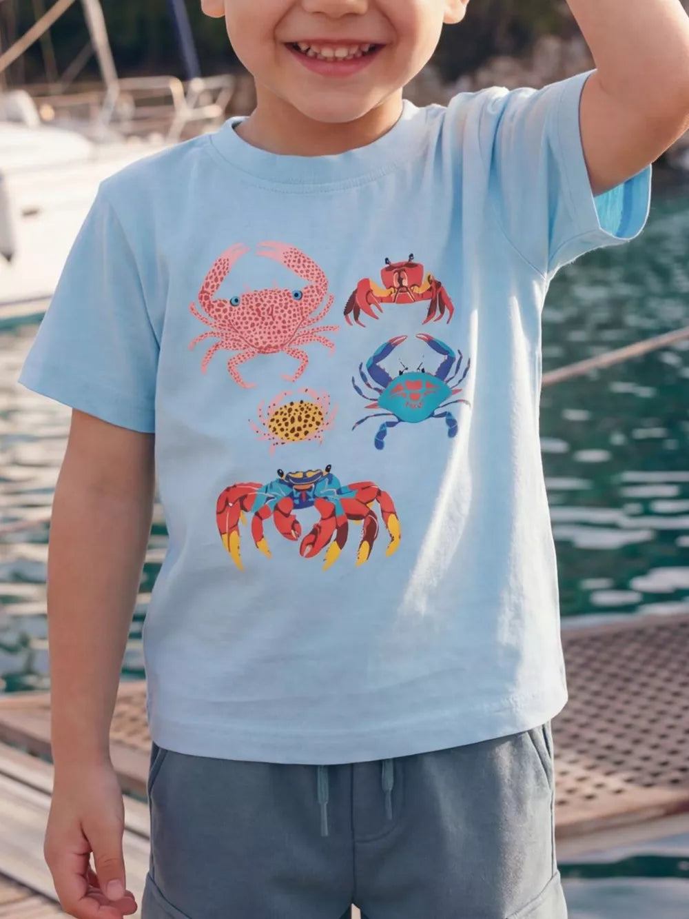 Children's Crab Round Neck T-shirt