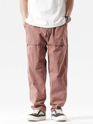 Black Men's Casual Cargo Pants Plus Size