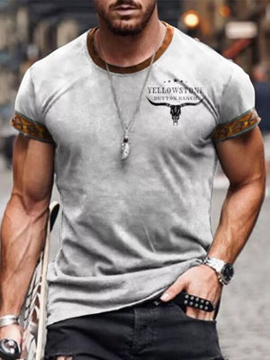 Dark Navy Men's Full Size Round Neck Short Sleeve T-shirt