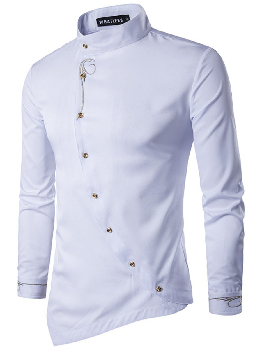 95%cotton, 5%spandex Care instructions: Machine wash cold button-down shirt in Black with slim silhouette