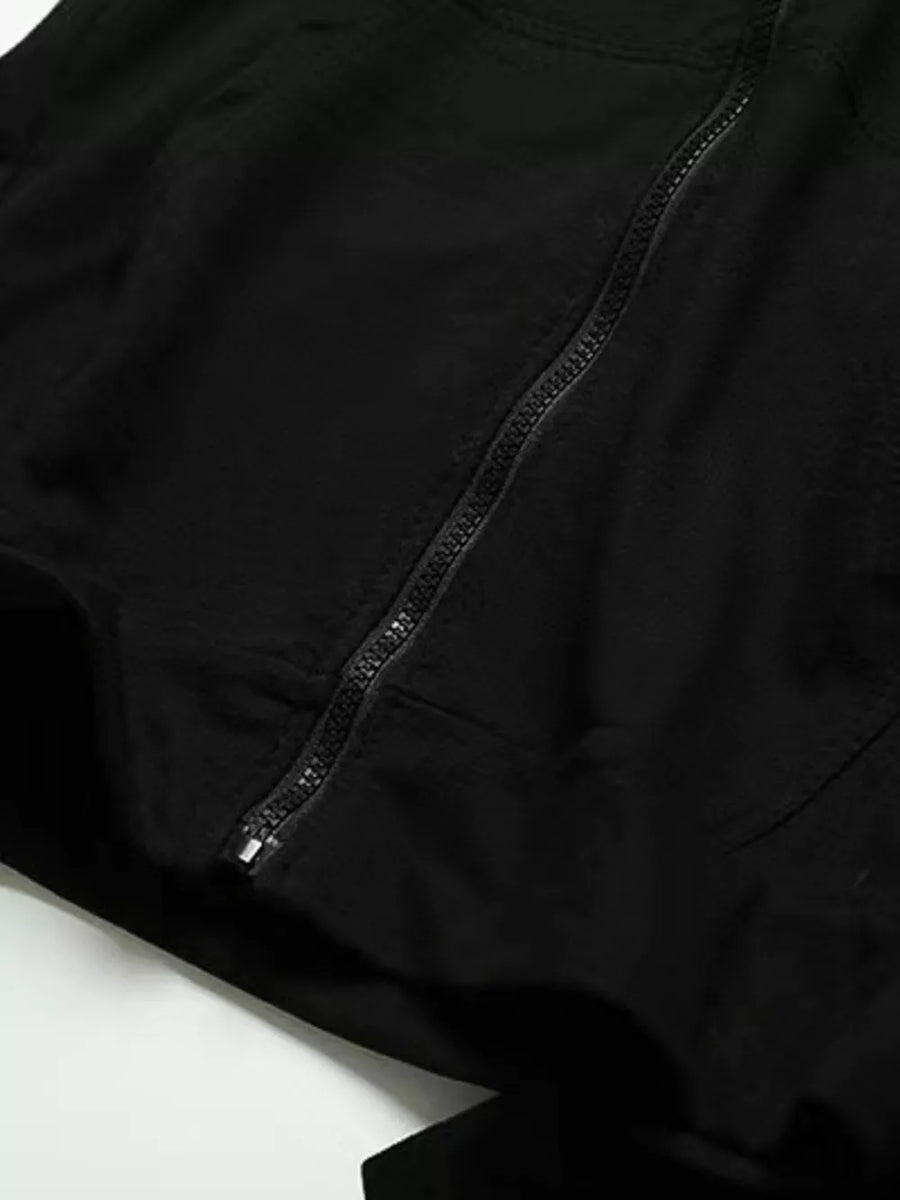 Men's Plus Size Short Sleeve Zip Up Hoodie option 5