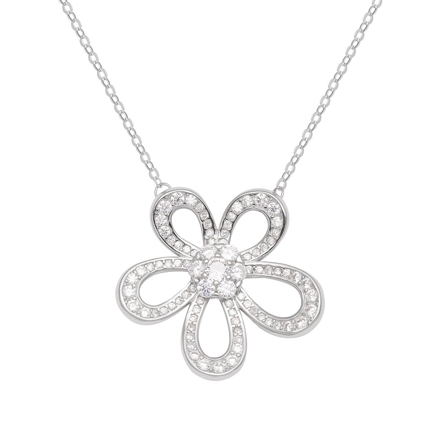 silver necklace with adjustable length and lobster clasp