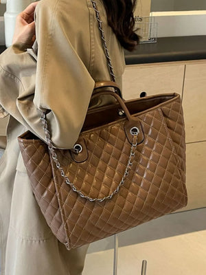 Quilted Chain Shoulder Bag option 6