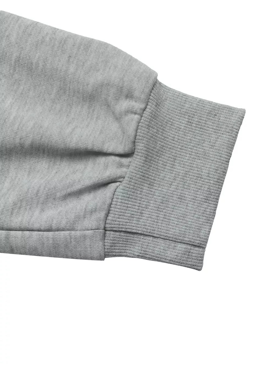 charcoal relaxed pullover hoodie with hooded