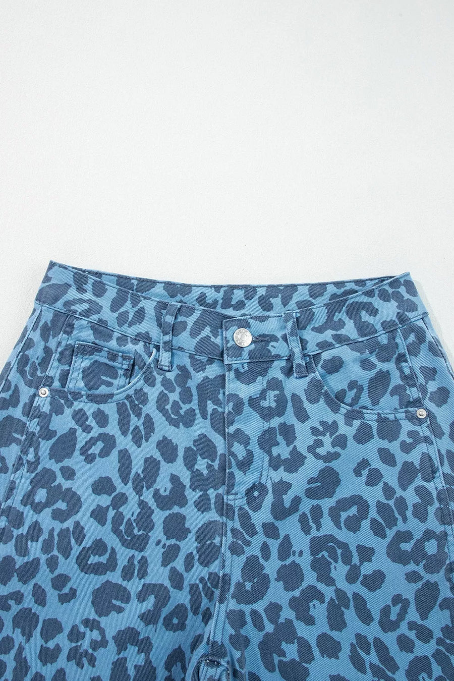 Leopard Print Barrel Leg Jeans option 10