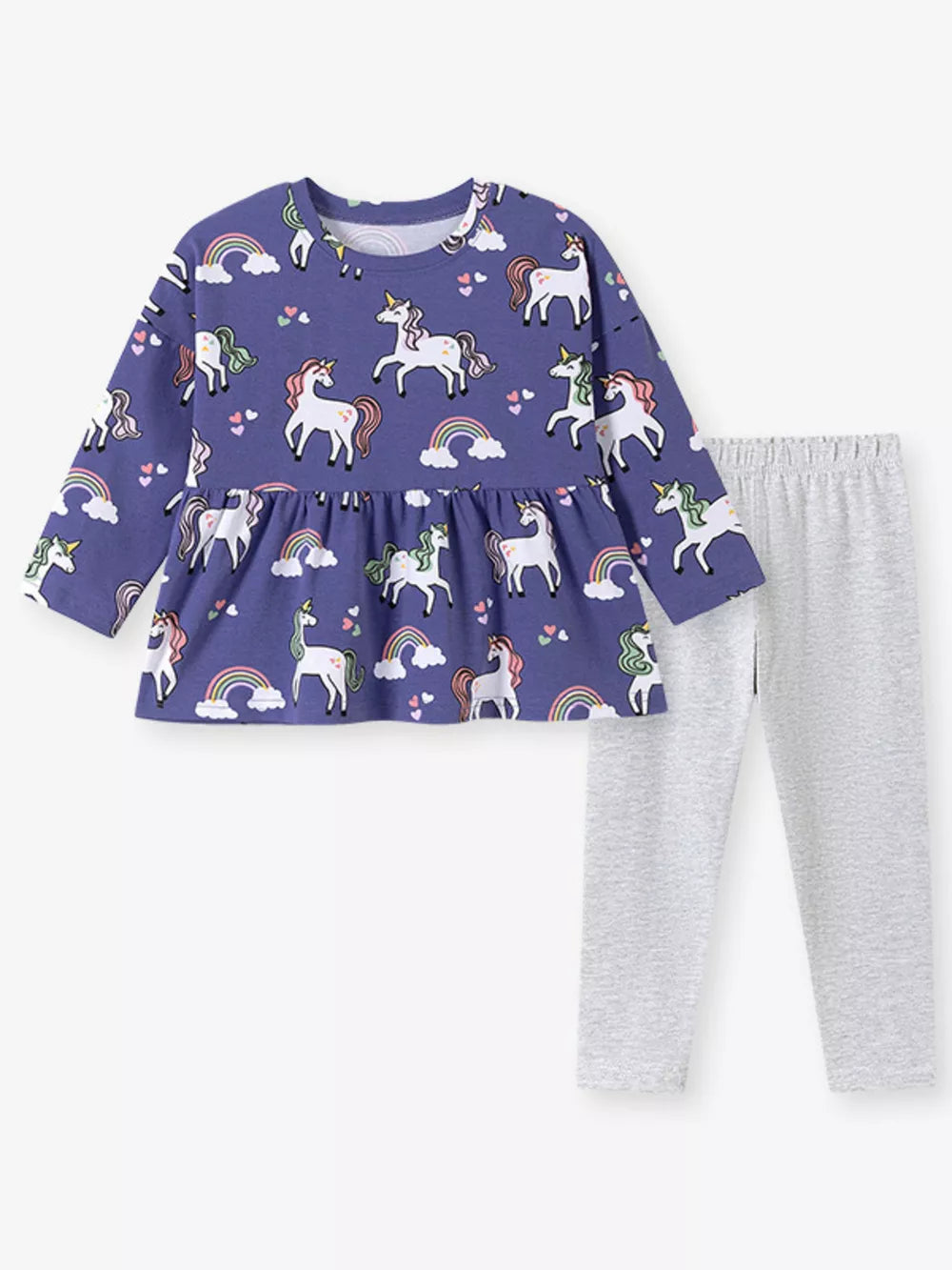 95% cotton, 5% polyester Care instructions: Machine wash cold peplum top in navy blue with A-line silhouette