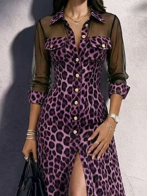 glam maxi dress in Khaki with collared