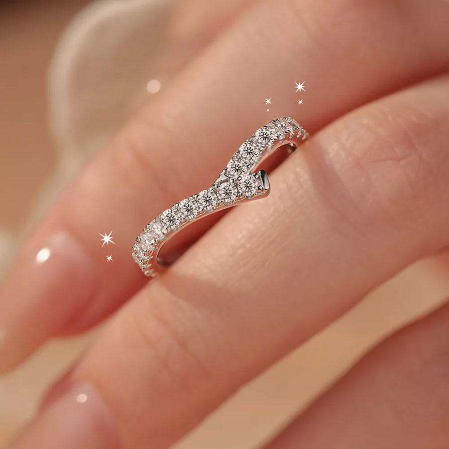 ring in Silver with geometric and adjustable