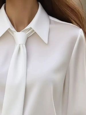 Pink regular blouse with collared
