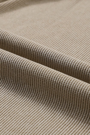 Tan Ribbed Pumpkin Graphic Sweatshirt
