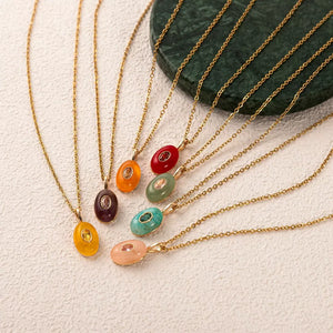 bohemian necklace in Rust with not applicable