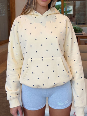 athleisure pullover hoodie in navy blue with hooded