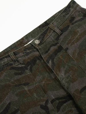 Green Camouflage, Men's Camouflage Cargo Pants in Green Camouflage