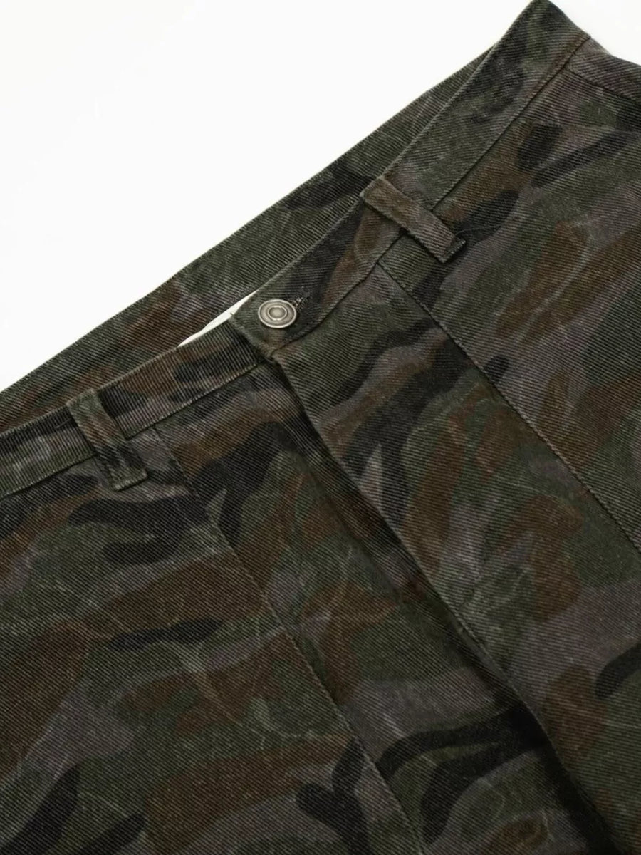 Green Camouflage, Men's Camouflage Cargo Pants in Green Camouflage