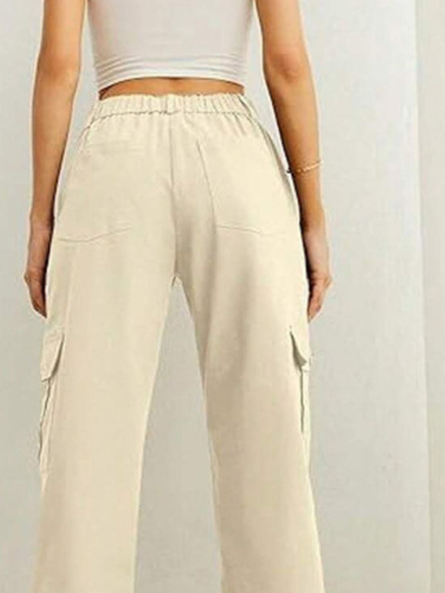 100% polyester Care instructions: Machine wash cold cargo pants in Khaki with loose silhouette
