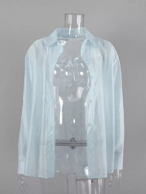 button-up shirt in Gum Leaf