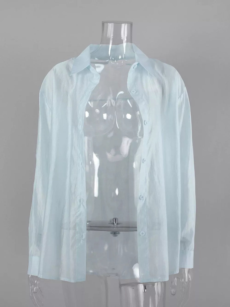 button-up shirt in Gum Leaf