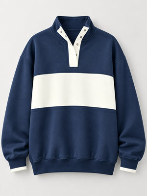 Polyester 95% Care instructions: Machine wash sweatshirt in Peacock Blue with relaxed silhouette