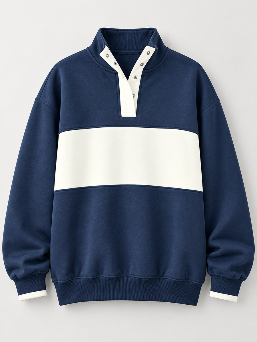 Polyester 95% Care instructions: Machine wash sweatshirt in Peacock Blue with relaxed silhouette