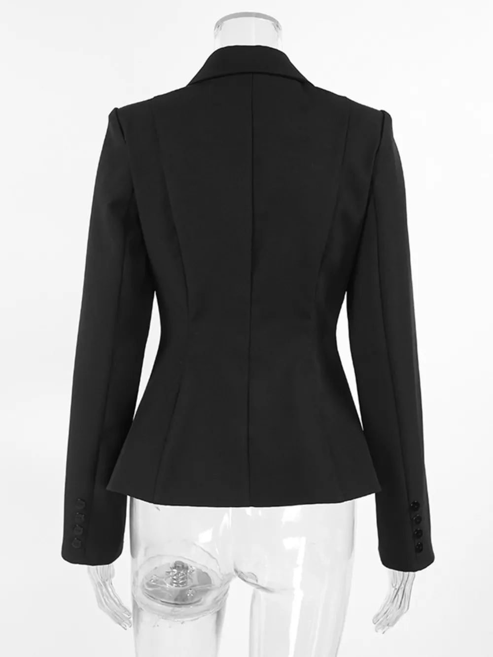 Navy Blue fitted blazer with notch lapel