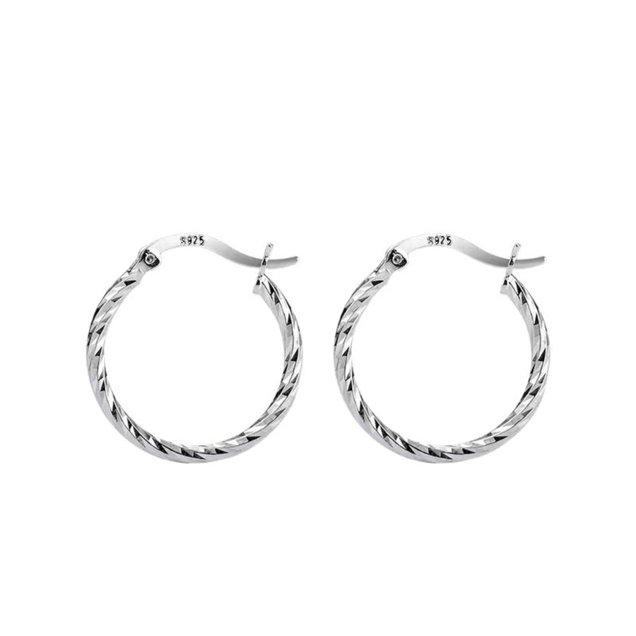 earrings featuring twisted in Silver with 925 sterling silver Care instructions: Avoid wearing during exercise, as sweat w
