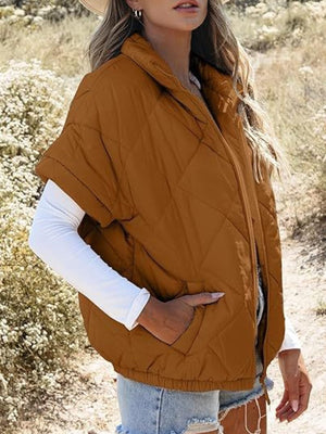 quilted jacket featuring quilted in Khaki with 100% polyester Care instructions: Machine wash cold texture