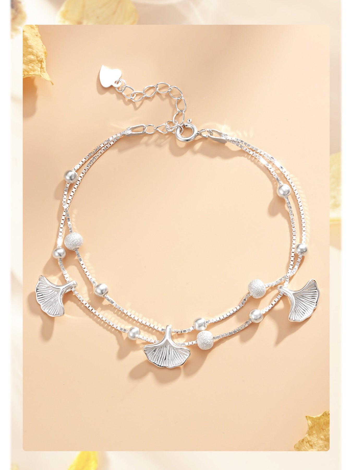 bracelet featuring botanical in Silver with 925 sterling silver Care instructions: Avoid wearing during exercise, as sweat w