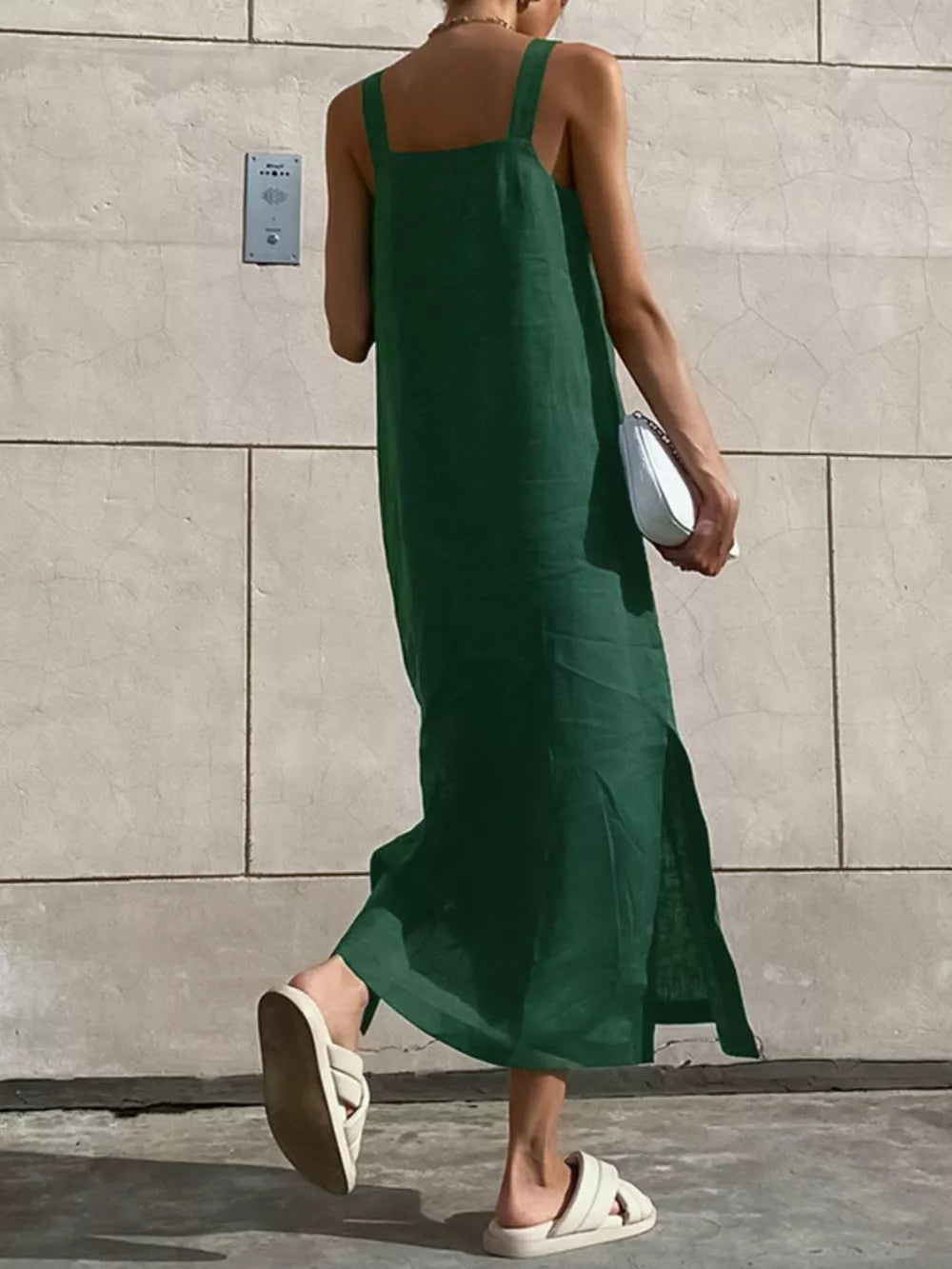 Brown midi dress with midi and pullover