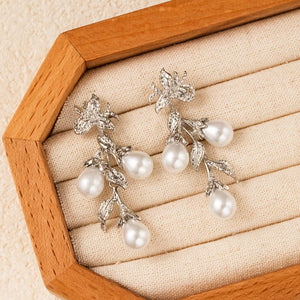 silver earrings with medium and post-back