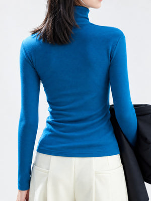 Milk White t-shirt with stretch and long sleeve