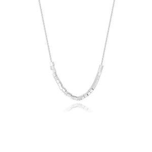 necklace featuring geometric in Silver with 925 sterling silver Care instructions: Avoid wearing during exercise, as sweat w