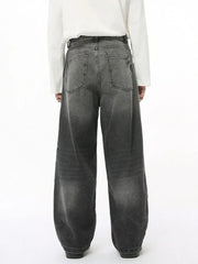 Vintage Vibes wide leg denim jeans in dark wash with a relaxed fit.