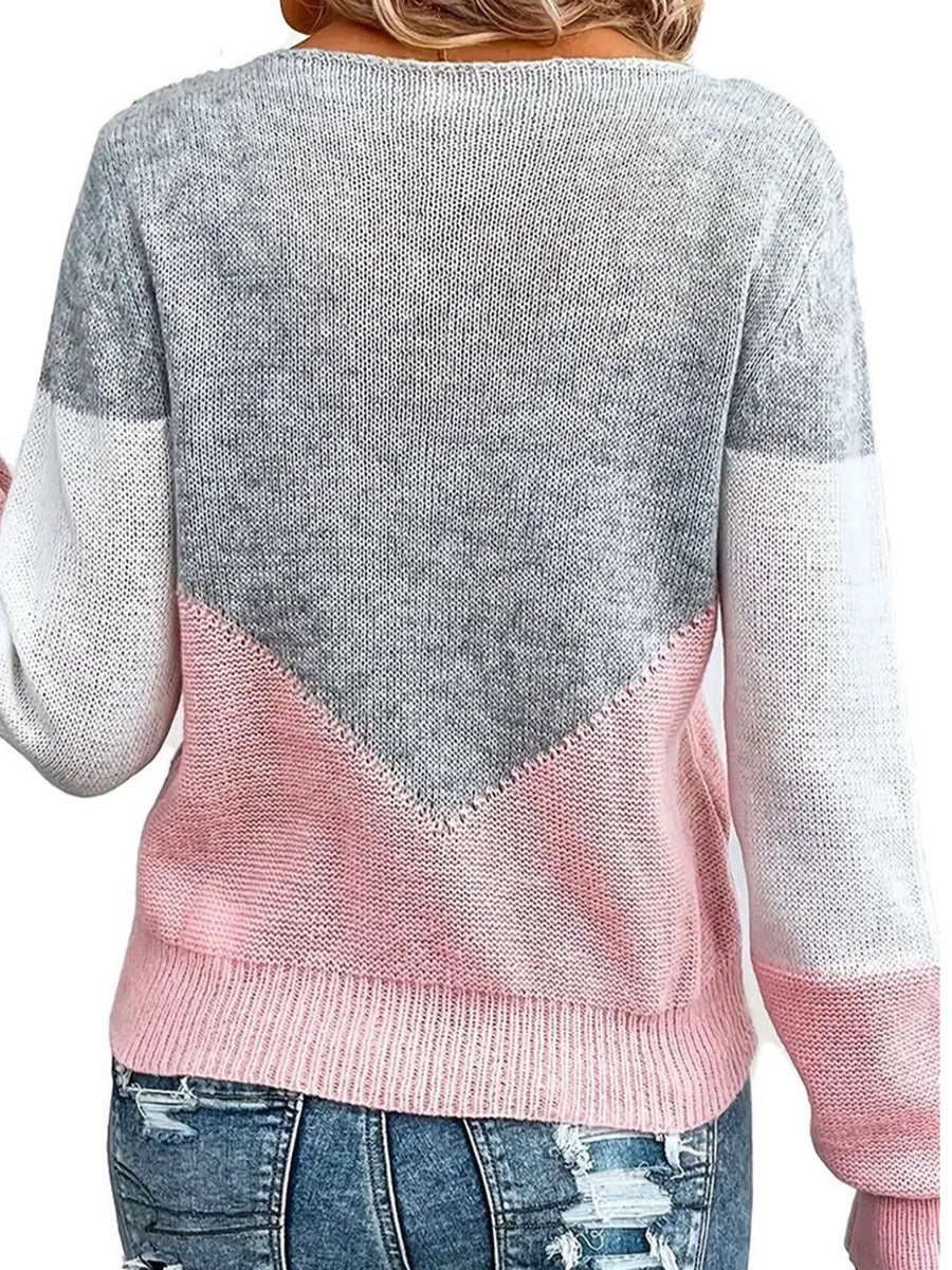 Dark Brown pullover sweater with hip-length and pullover