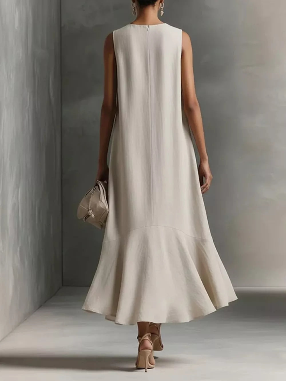 100% polyester Care instructions: Machine wash cold midi dress in Wine Red with A-line silhouette