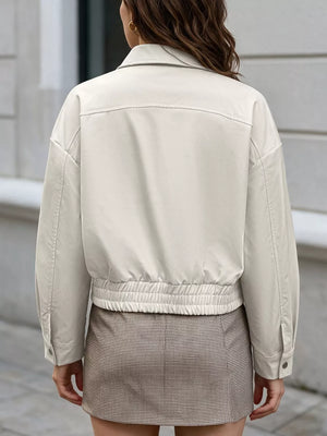 Cropped Faux Leather Jacket option 5