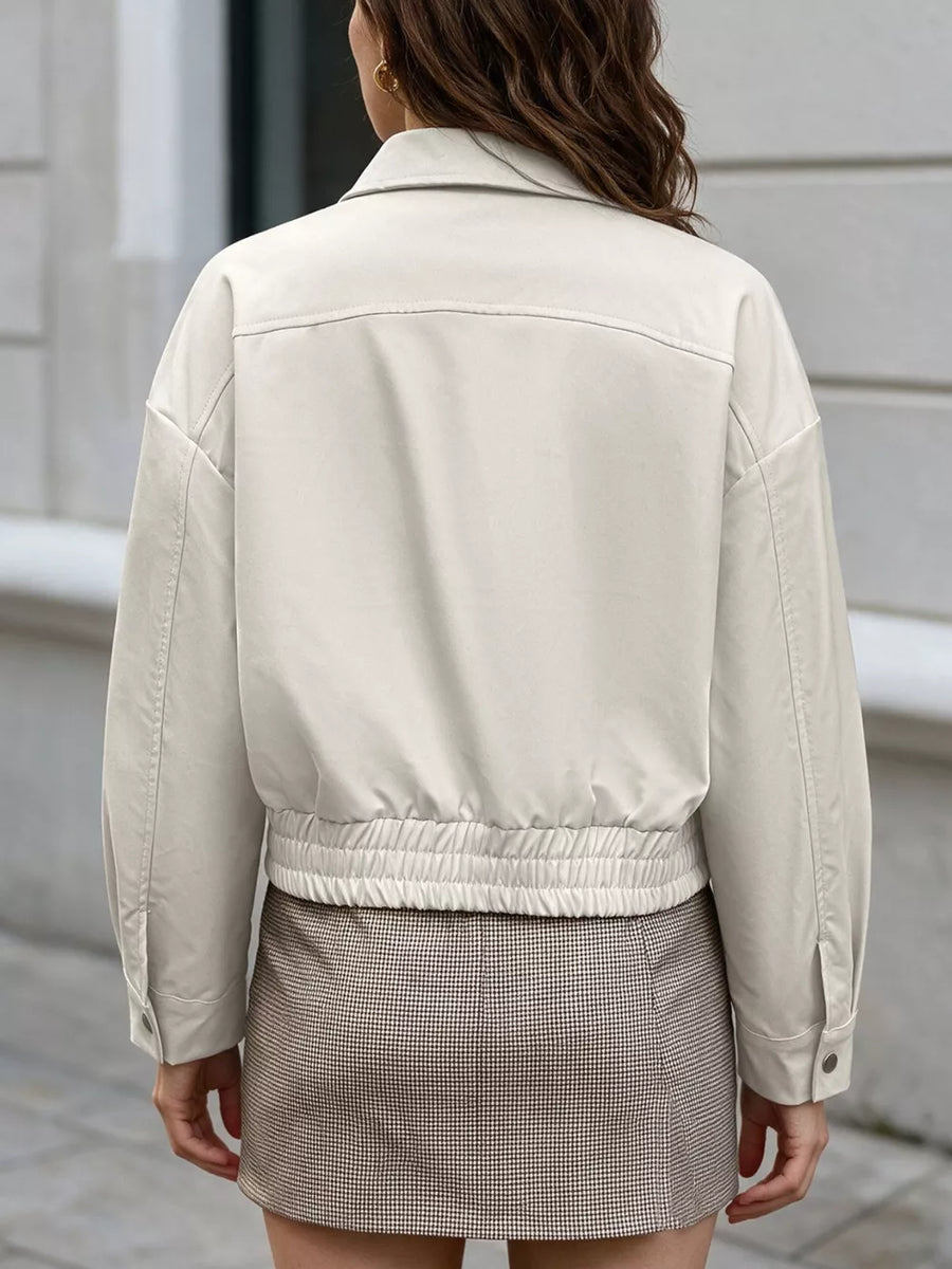 Cropped Faux Leather Jacket option 5