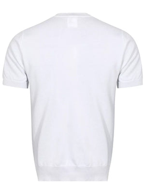 Dark Gray Men's Cable Knit Short Sleeve Top